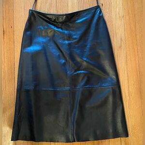 Old Navy Black A-Line Leather Skirt, women’s size 8